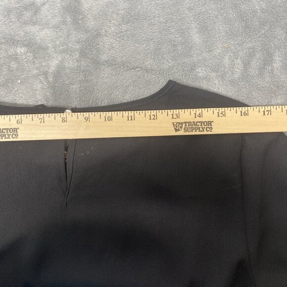 Millenium Womens Blouse Large Black, Beaded & Lace Embellished Business Office - Picture 7 of 9